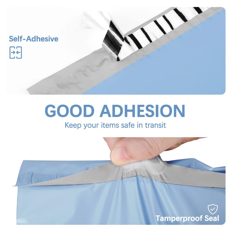 مترونيك أكياس شحن كبيرة من Metronic Poly Mailers مقاس 19 × 24 بوصة 50 قطعة للملابس، أكياس بريدية سميكة قوية مع أكياس تغليف كبيرة ذاتية اللصق مقاومة للماء ومقاومة للتمزق للأعمال الصغيرة باللون الأزرق الضبابي - Image 3